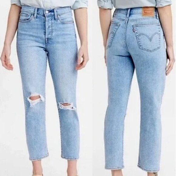Levi's Wedgie Straight Distressed Jeans - 27 - Picture 1 of 4